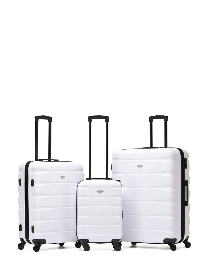 Flight Knight Orange/Black Hardcase Suitcase Set - 3 Piece (Cabin, Medium, Large)