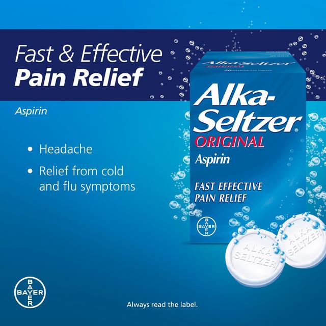 Alka Seltzer Original Pain Relief Effervescent Tablets   20 per pack GOODS M&S   