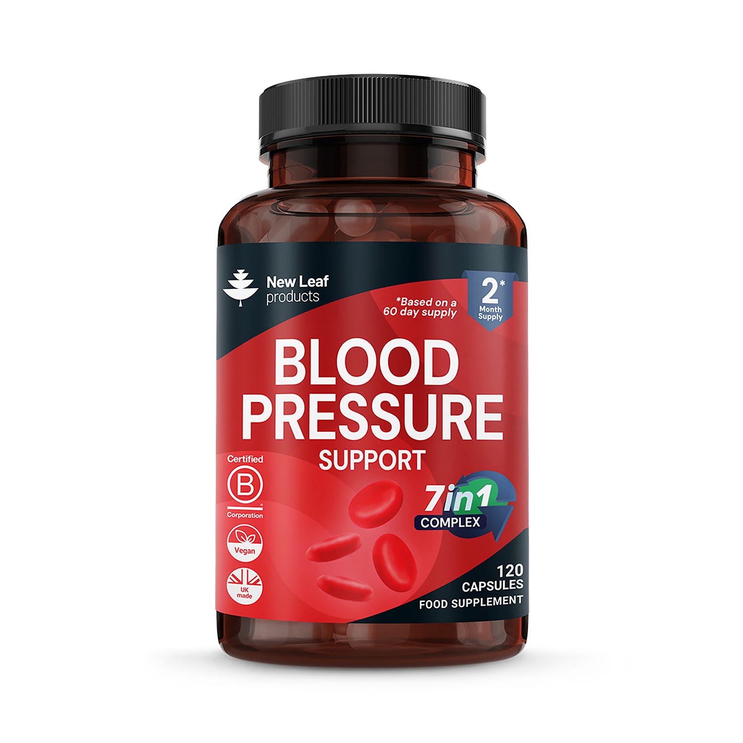 Blood Pressure Support Capsules 120 count (British brand)