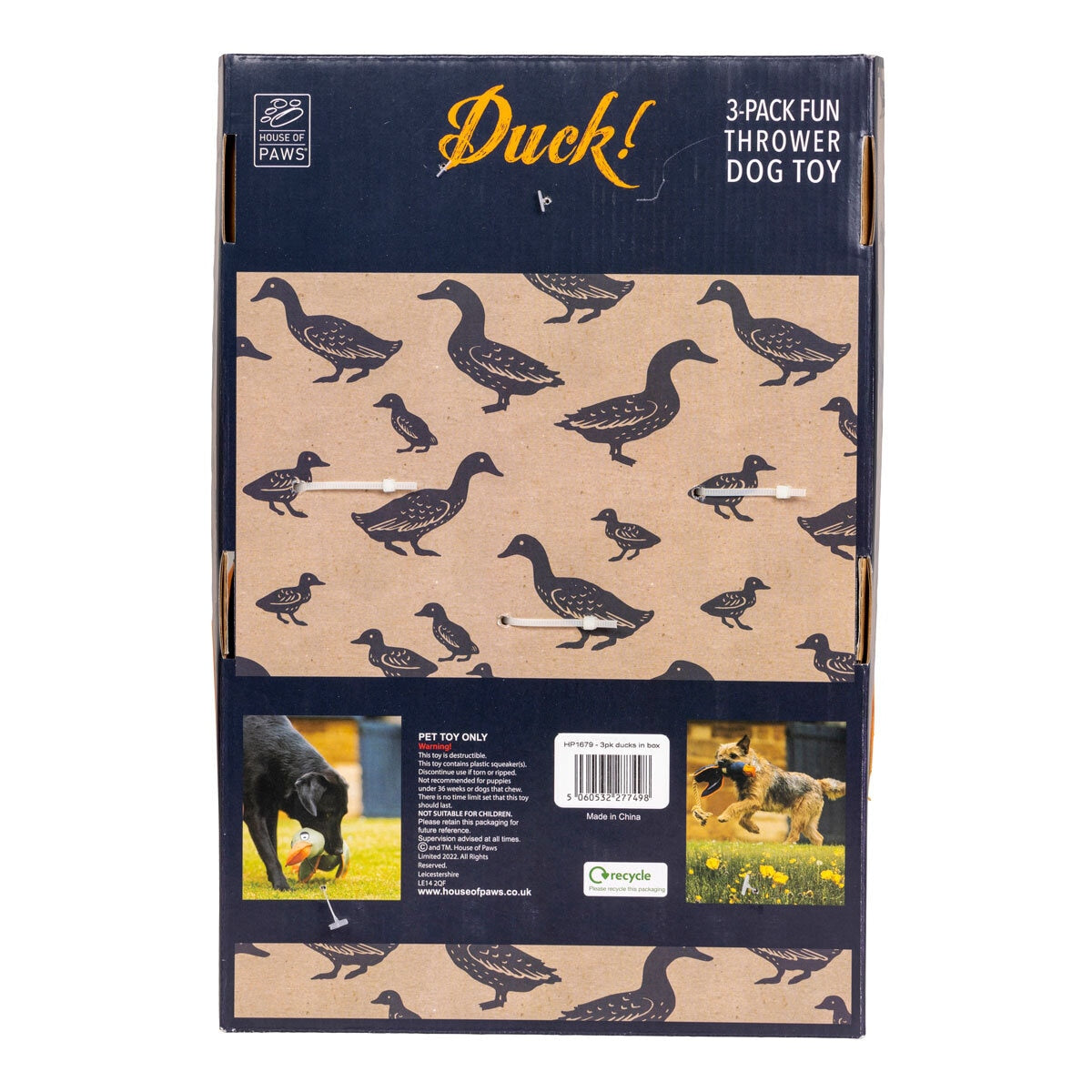 House of Paws duck dog toys 3 pack (British brand)