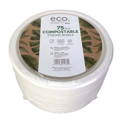 ECO Kompostierbare stabile Schalen 75er Pack