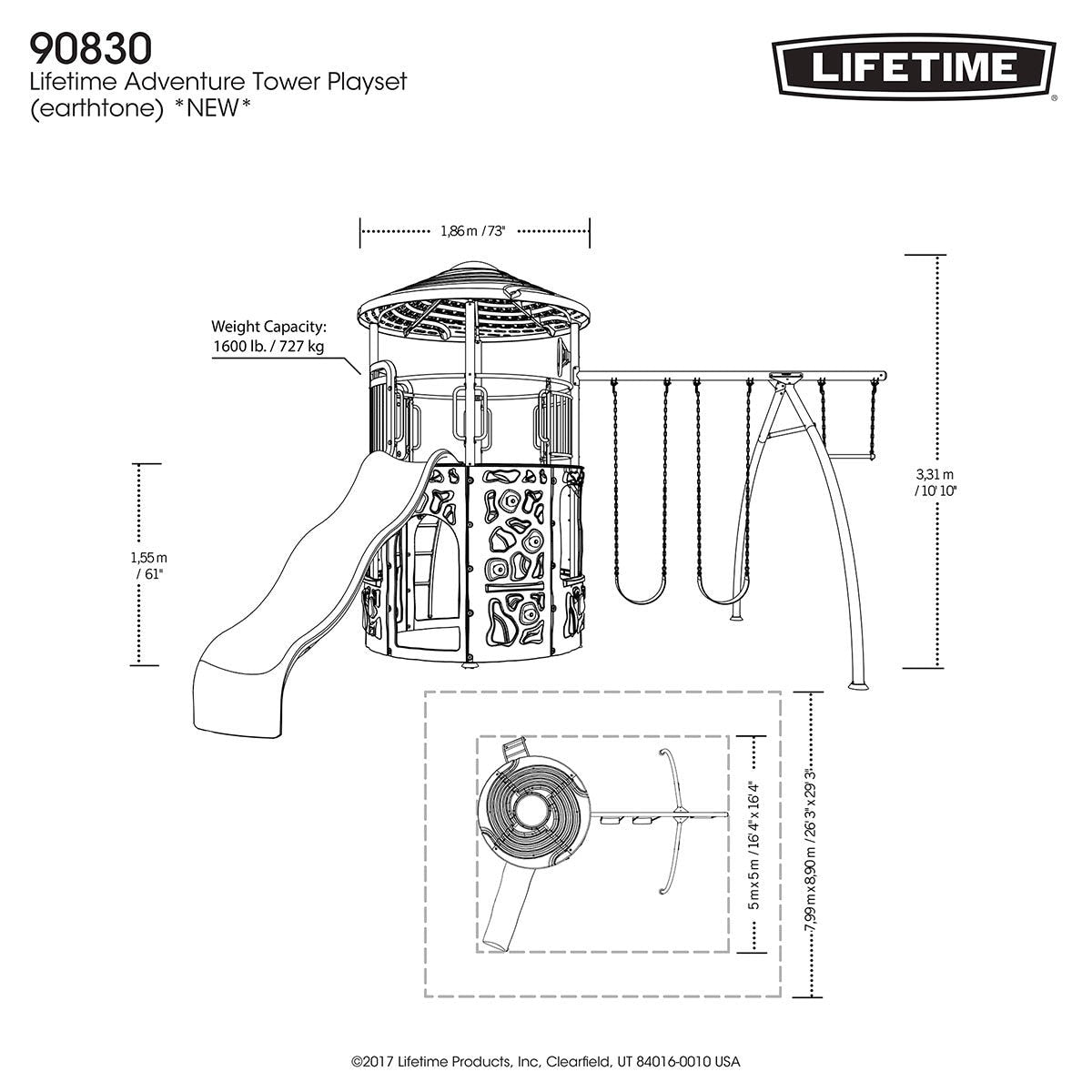 Lifetime Adventure Tower Playset (3-12 Years) GOODS Costco UK