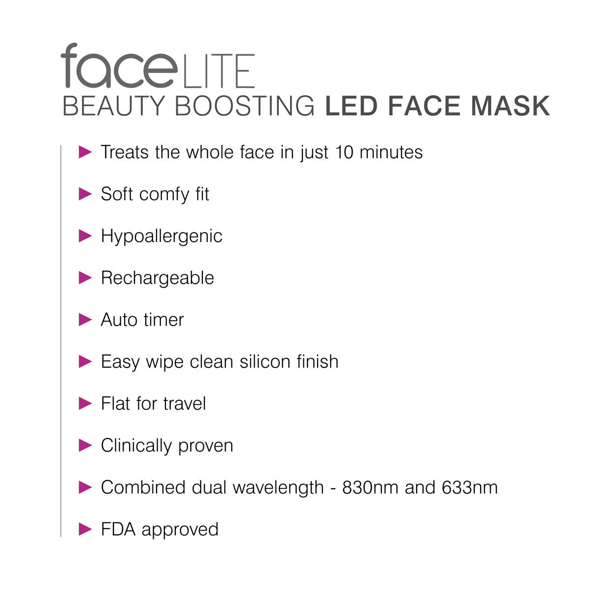 Rio faceLite Beauty Boosting LED Face Mask GOODS Costco UK