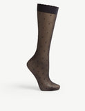 Falke polka dot knee-high knitted socks - British product