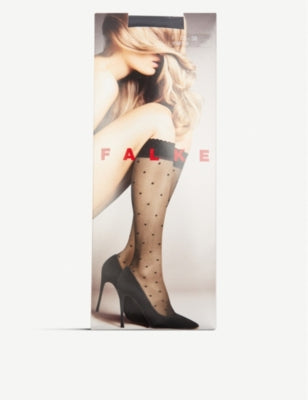 Falke polka dot knee-high knitted socks - British product