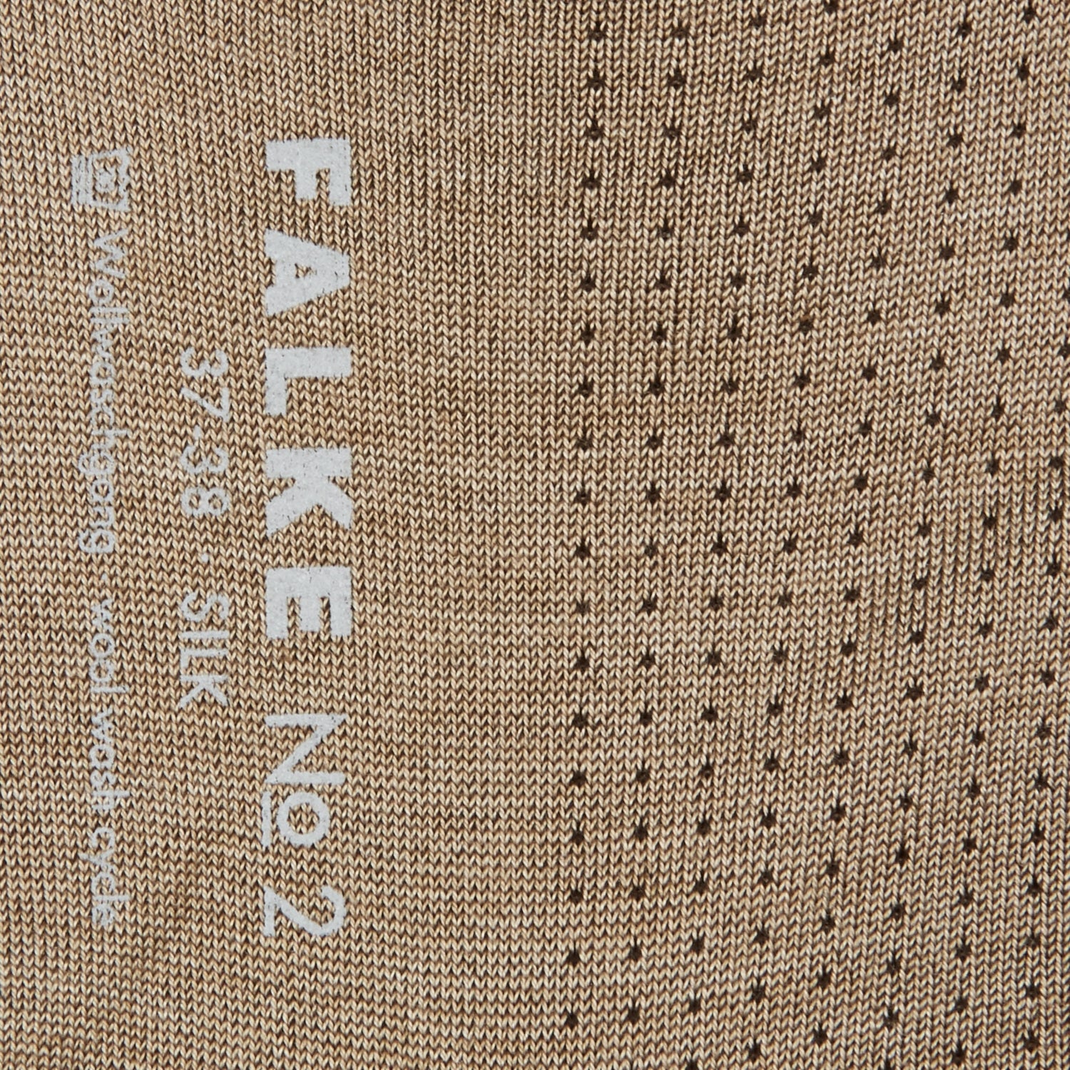 Falke No 2 silk sock with dotted pattern and reinforced heel, UK version