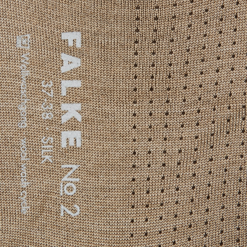 Falke No 2 silk sock with dotted pattern and reinforced heel, UK version
