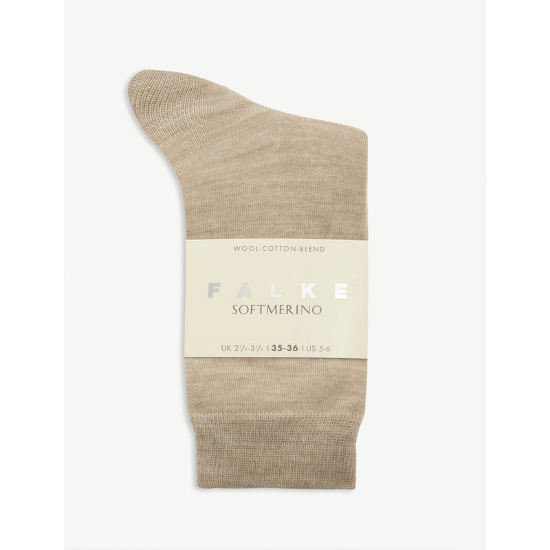 High-rise wool socks - 3830 Light Grey Mel. - 4-5
