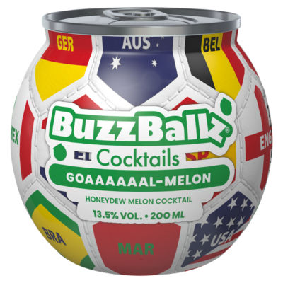 BuzzBallz cocktail Goaaaaal-Melon 200ml, imported from the UK
