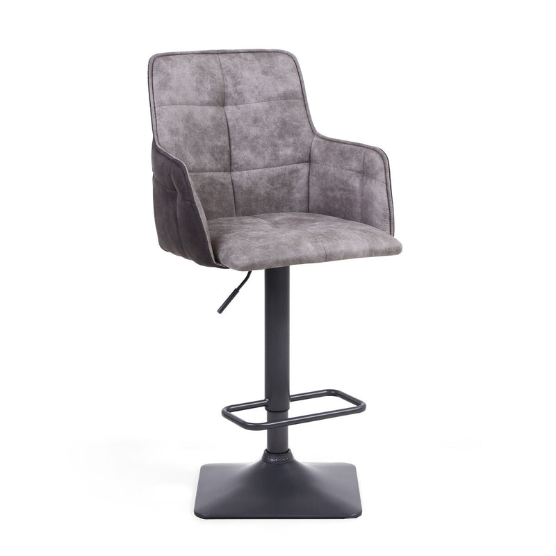 Shankar light grey fabric bar stool 2 pack, imported from the UK