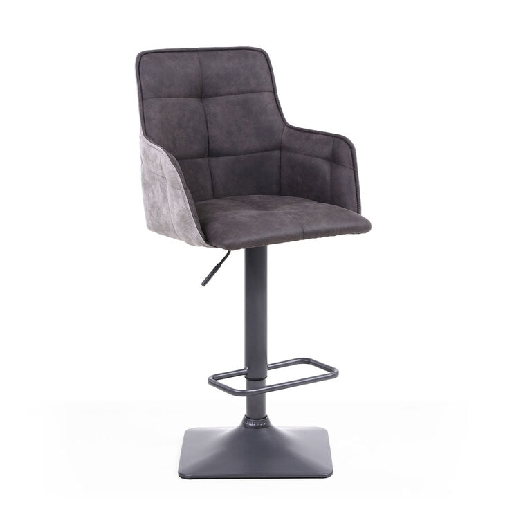 Shankar dark grey fabric bar stool 2 pack, imported from the UK