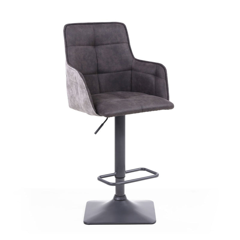 Shankar dark grey fabric bar stool 2 pack, imported from the UK
