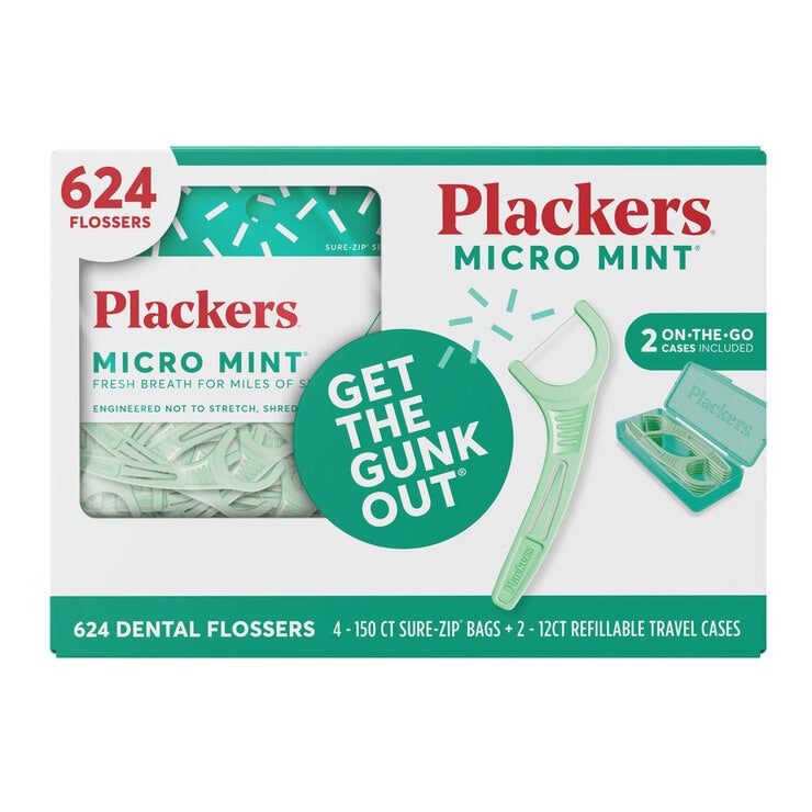 Plackers Micro Mint Flossers 624 Pack
