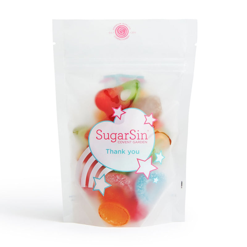 SugarSin Pick 'n' Mix thank you letterbox gift blue pink (British brand)