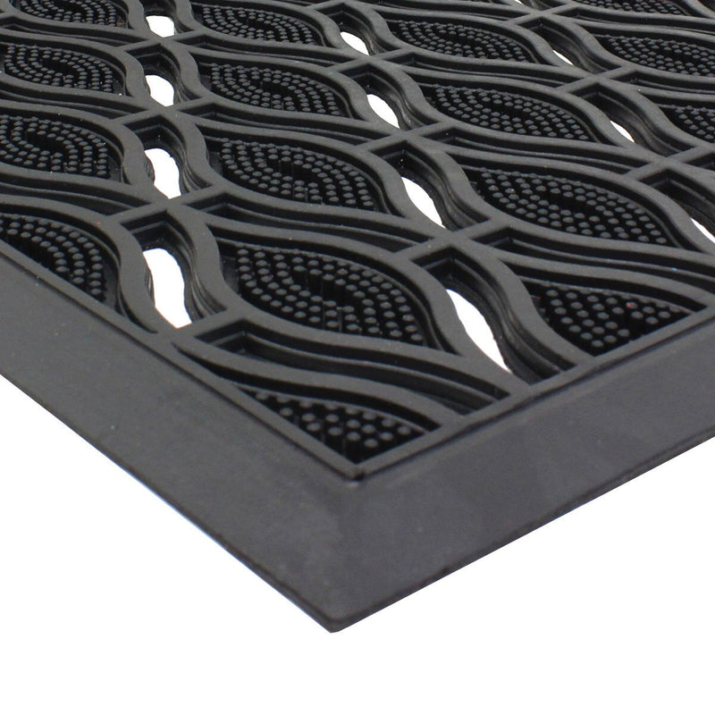 JVL rubber door mat 40x70 cm 2-pack - British product