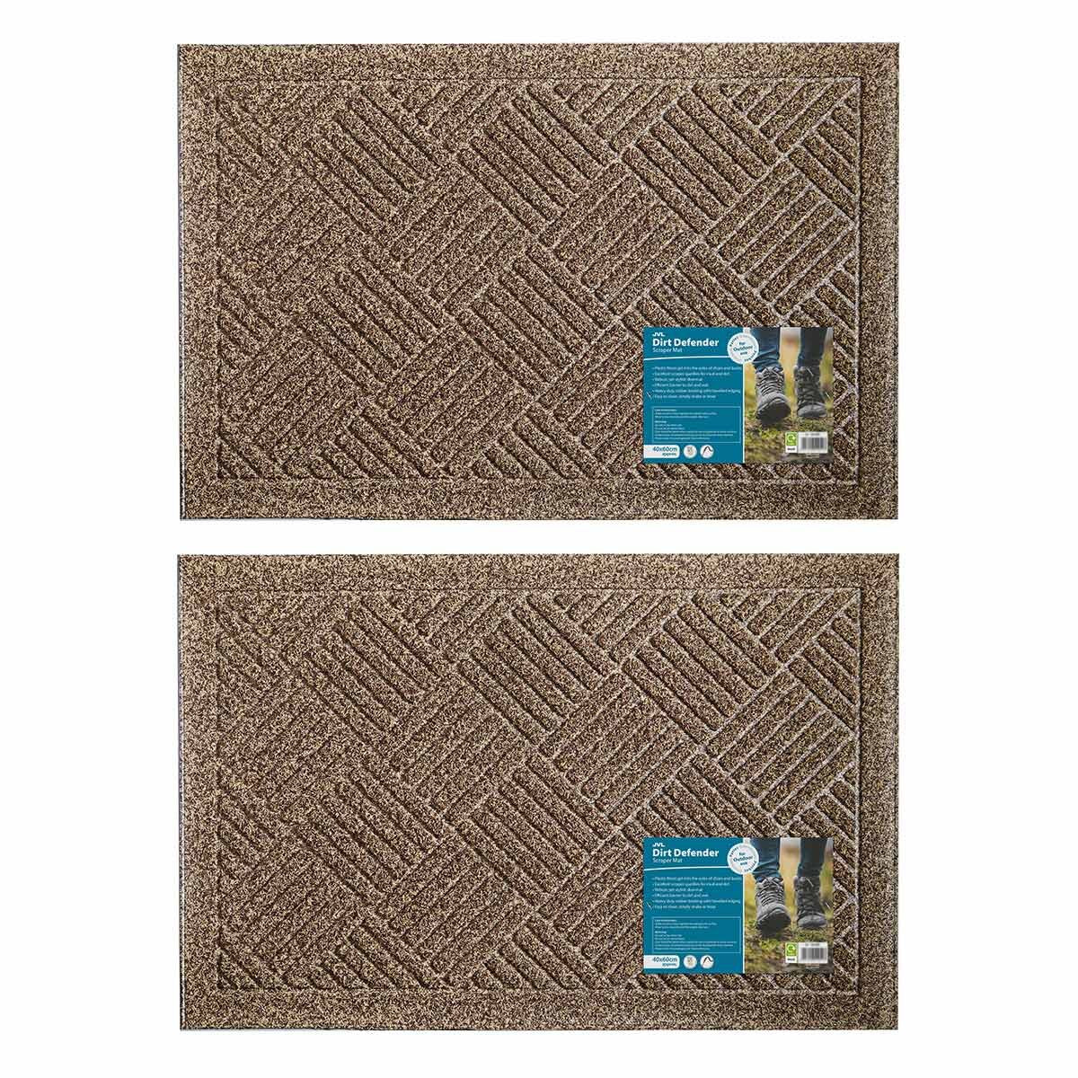 JVL door mat 2-pack 40x60 cm, UK version