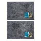 JVL door mat grey 40x60 cm 2-pack, imported from the UK
