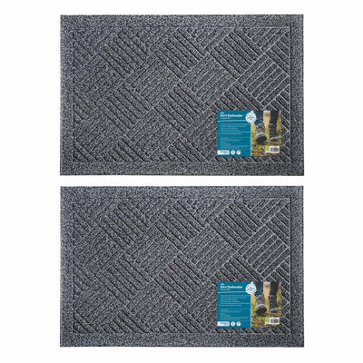 Costco UK JVL Dirt Defender Door Mat Grey 40x60cm 2 Pack- Buy online at McGrocer