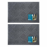JVL door mat grey 40x60 cm 2-pack, imported from the UK