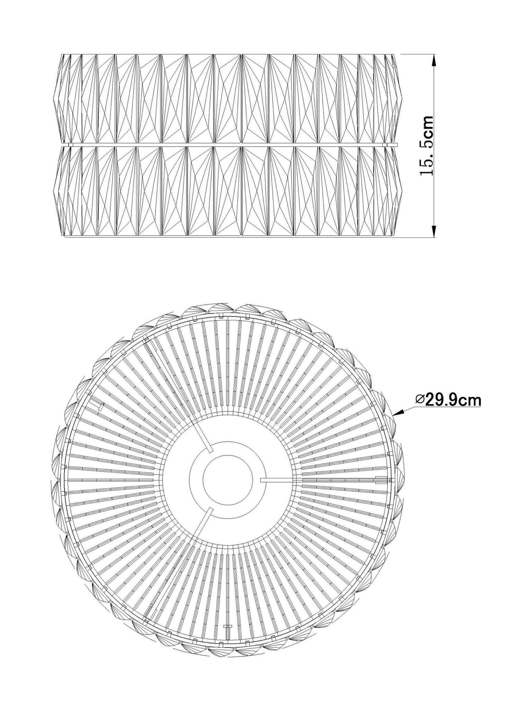 Aria clear crystal lamp shade, imported from the UK