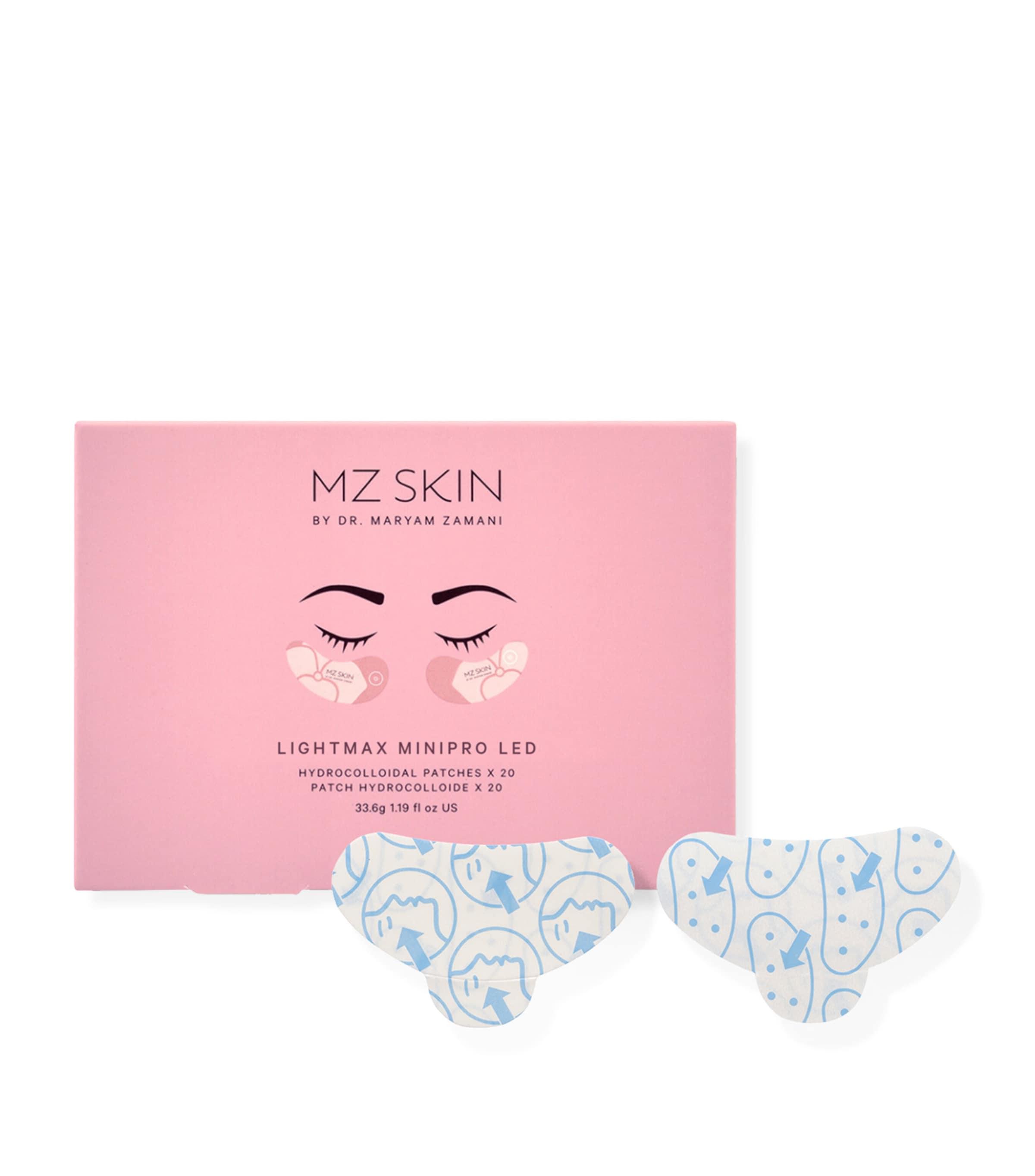 MZ Skin LightMAX Hydracolloid eye patches, imported from the UK