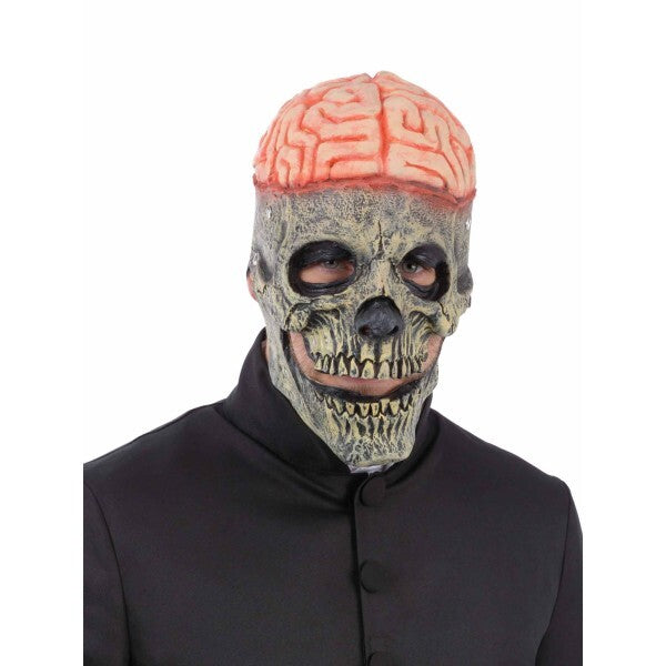 Smiffys exposed brain skull latex mask with moving mouth - British product