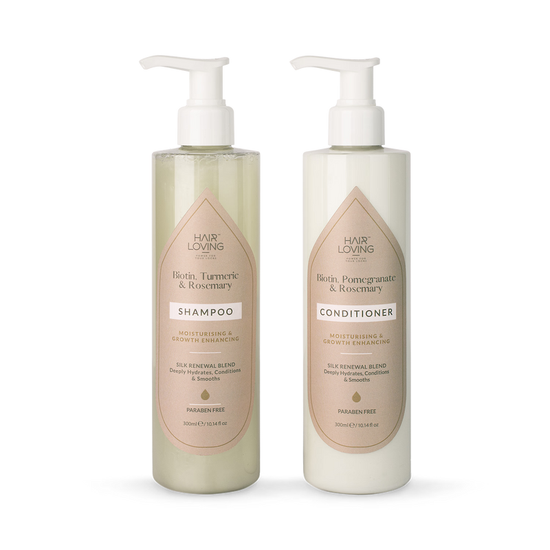 Hair Loving Silk Renewal shampoo and conditioner set (British brand)