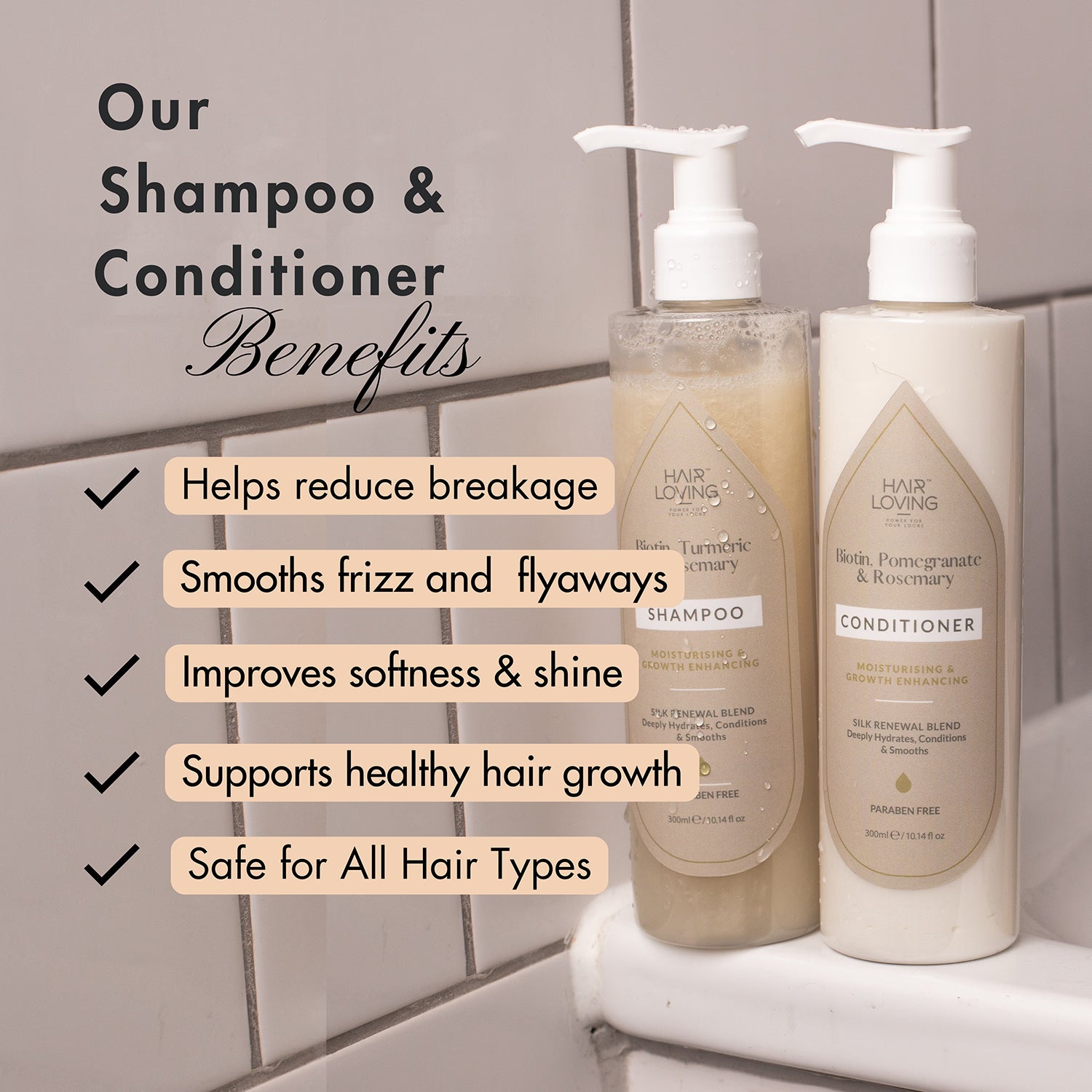 Hair Loving Silk Renewal shampoo and conditioner set (British brand)
