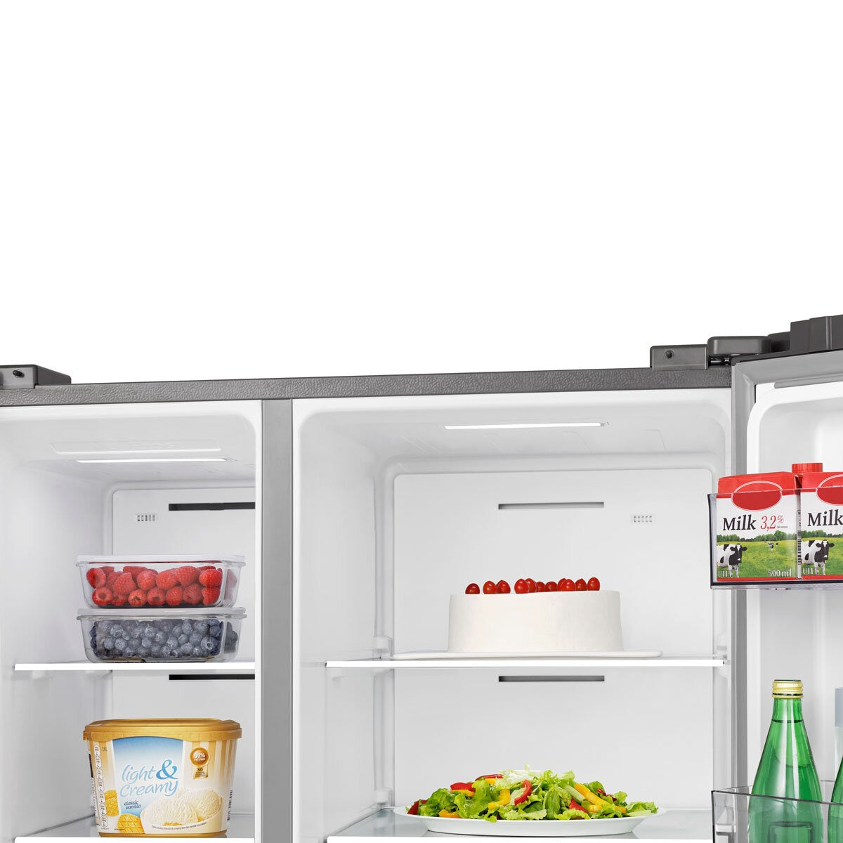 Hisense RS840N4WCE, Side by Side Fridge Freezer with Non Plumbed Water Dispenser, E Rated in Silver GOODS Costco UK