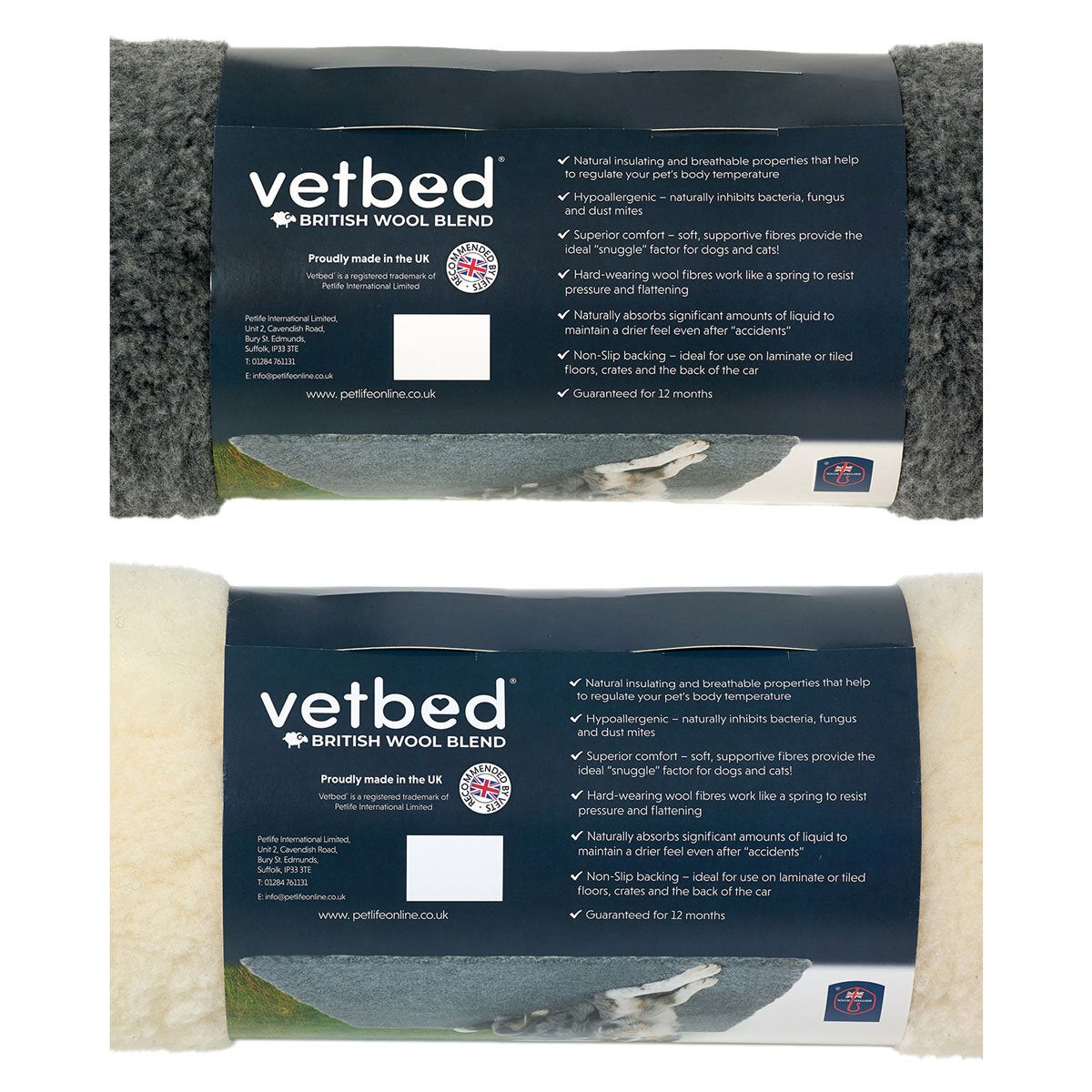 Vetbed pet bedding 100cm x 75cm (British brand)