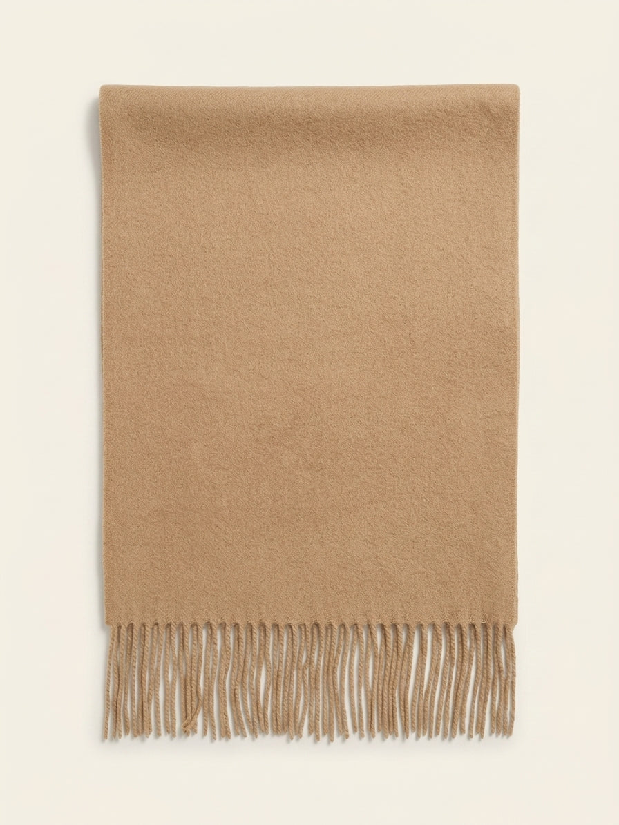 Mulberry cashmere scarf with fringing 200x30cm, imported from the UK