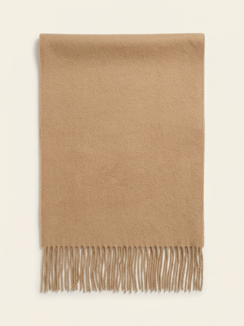 Mulberry cashmere scarf with fringing 200x30cm, imported from the UK