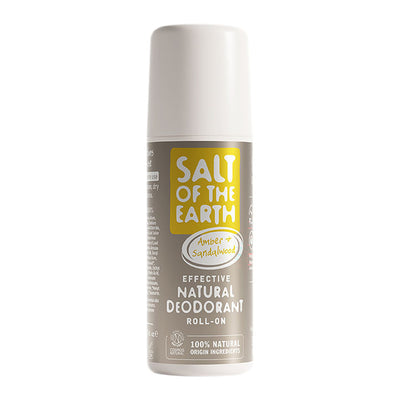 Holland & Barrett Salt of the Earth Amber & Sandalwood Natural Deodorant Roll-on 75ml- Buy online at McGrocer