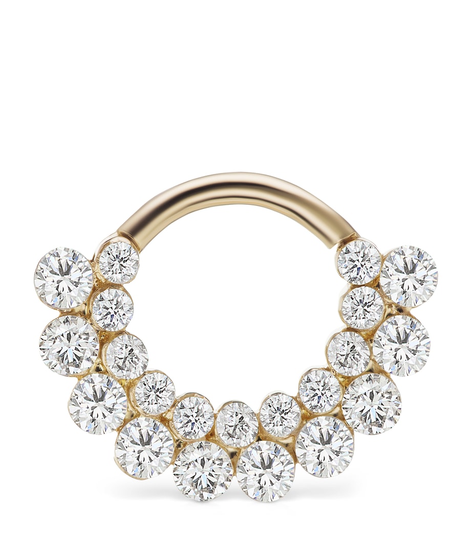 Maria Tash yellow gold invisible diamond Apsara hoop earring 6.5mm - British product