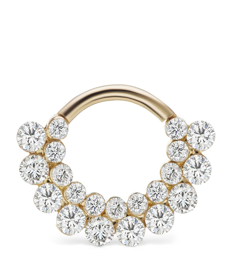 Maria Tash yellow gold invisible diamond Apsara hoop earring 6.5mm - British product