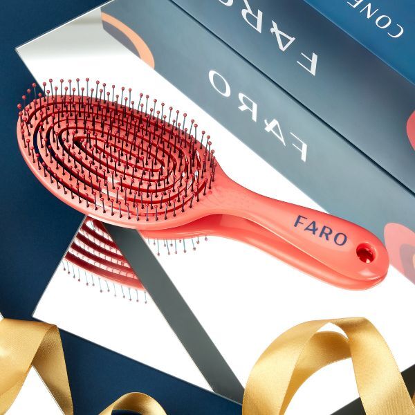 FARO Glide ventilated hair brush for all hair types - British product