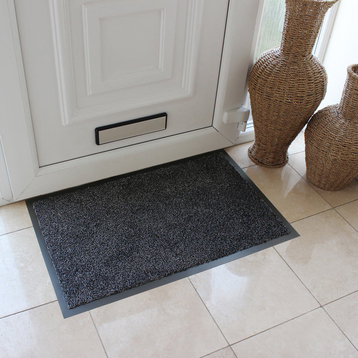 JVL Admiral Microfibre Door Mat 2 Pack 50x80cm