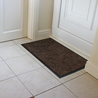 Costco UK JVL Admiral Microfibre Barrier Mat in Brown Door Mat, 50 x 80cm (Pack of 2)- Buy online at McGrocer