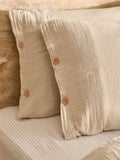 Yard Natural Lark Muslin 100% Cotton Duvet Cover and Pillowcase Set