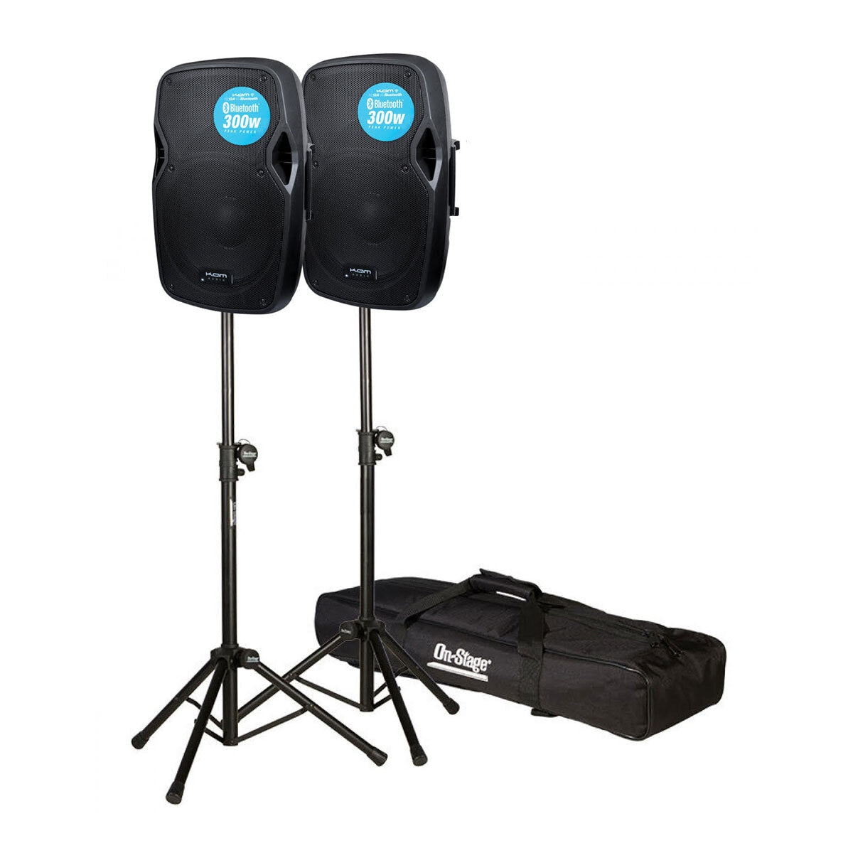 KAM Bluetooth speaker twin pack with stands (British brand)
