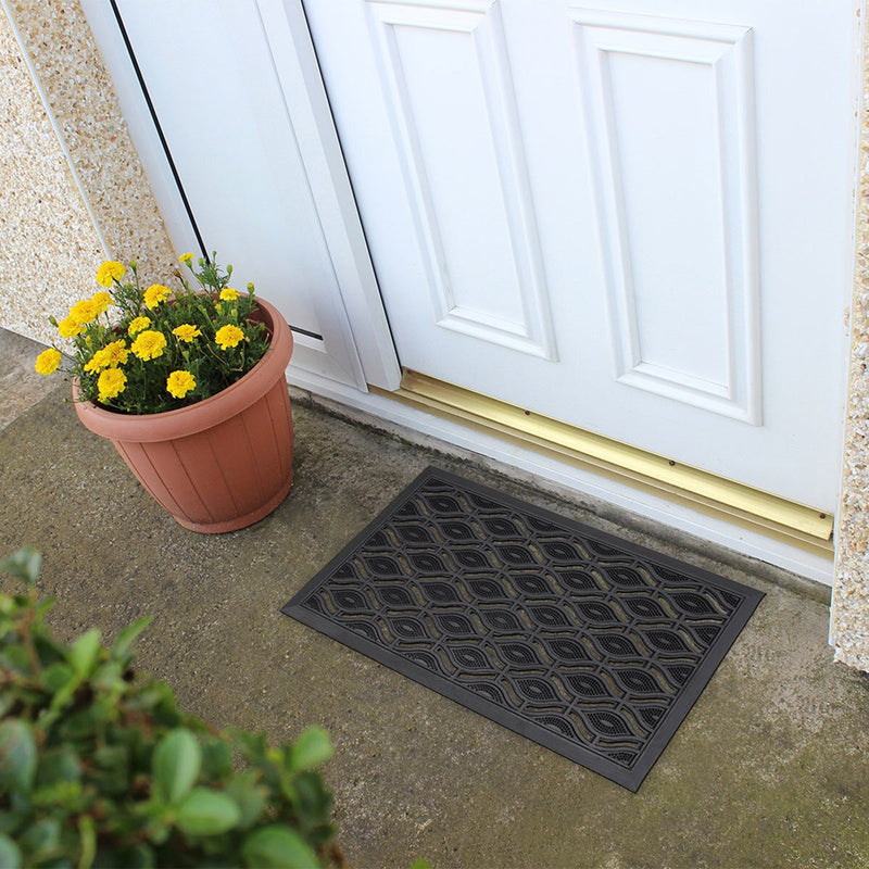 JVL rubber door mat 40x70 cm 2-pack - British product
