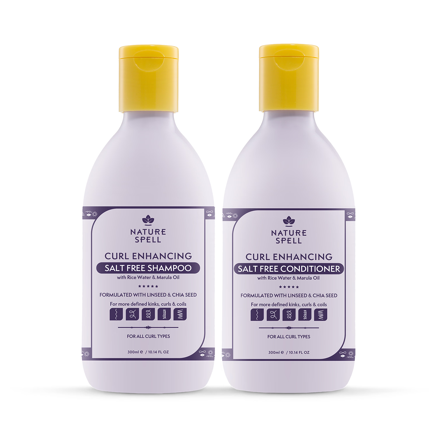 Nature Spell curl enhancing shampoo and conditioner duo 300ml x 2 (British brand)
