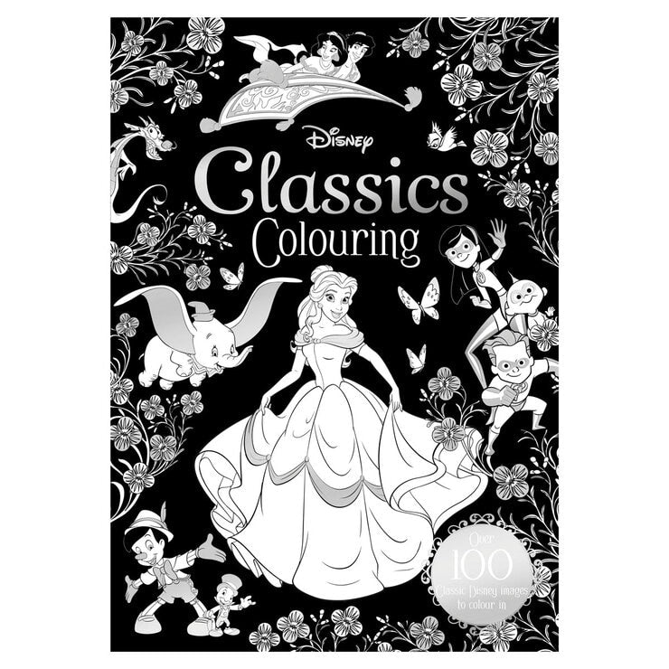 Disney colouring book with assorted themes, paperback - British product