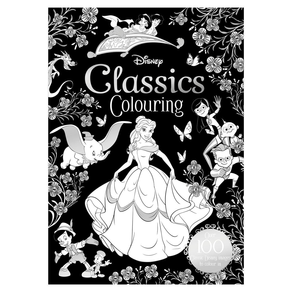 Disney colouring book with assorted themes, paperback - British product