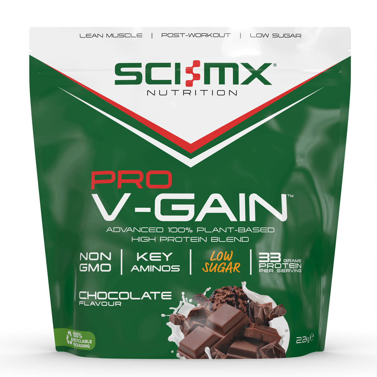Sci-MX Nutrition plant chocolate protein powder 2.2kg (British brand)