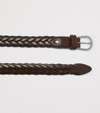 Dunhill braided leather belt 2cm, imported from the UK
