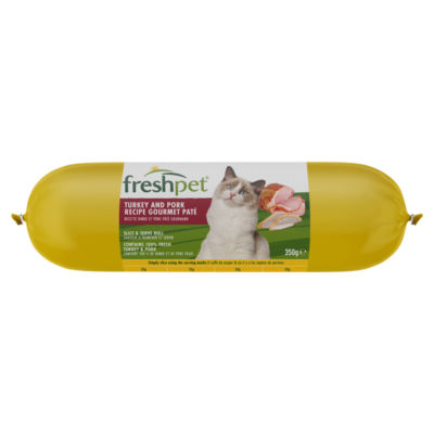 Freshpet cat food turkey and pork paté 350g, UK version
