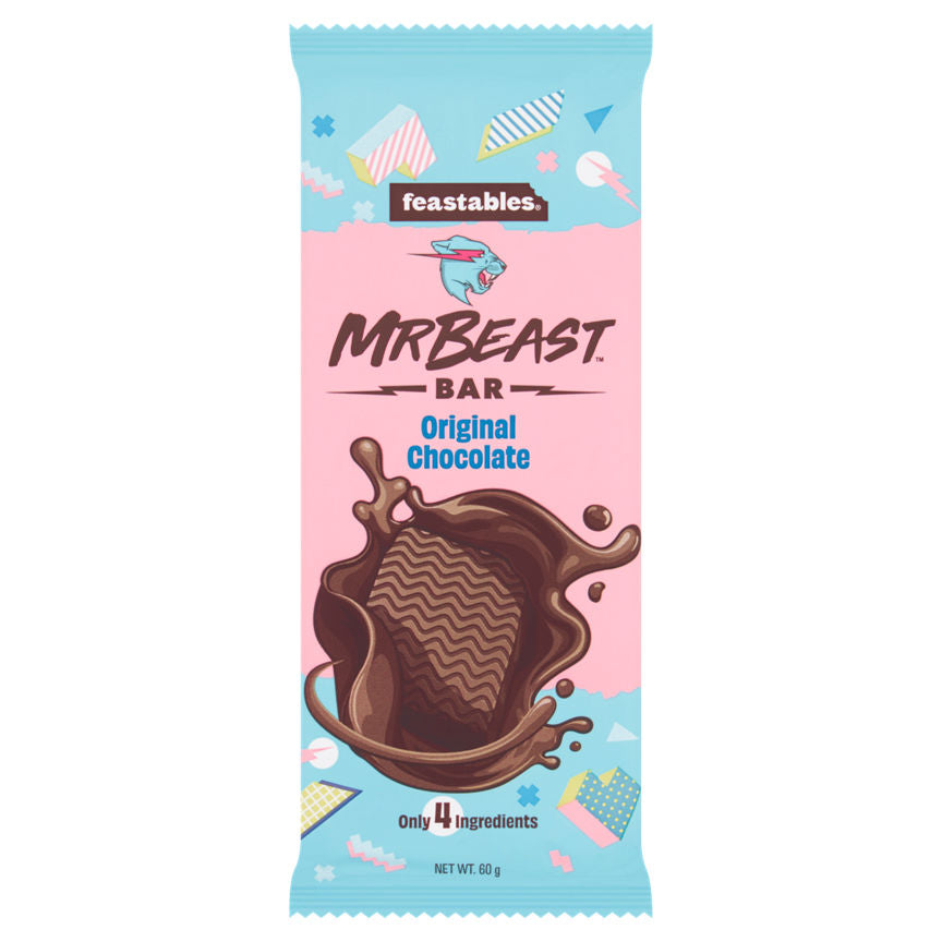 Feastables MrBeast Bar Original Chocolate 60g GOODS ASDA   