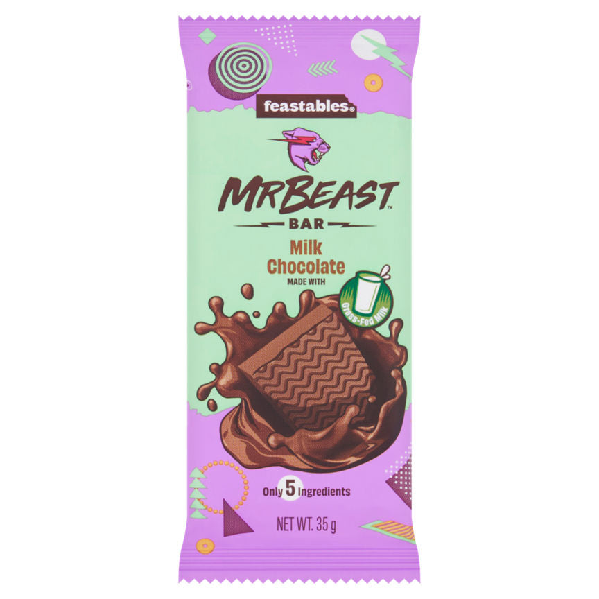 Feastables MrBeast Bar Milk Chocolate 35g GOODS ASDA   