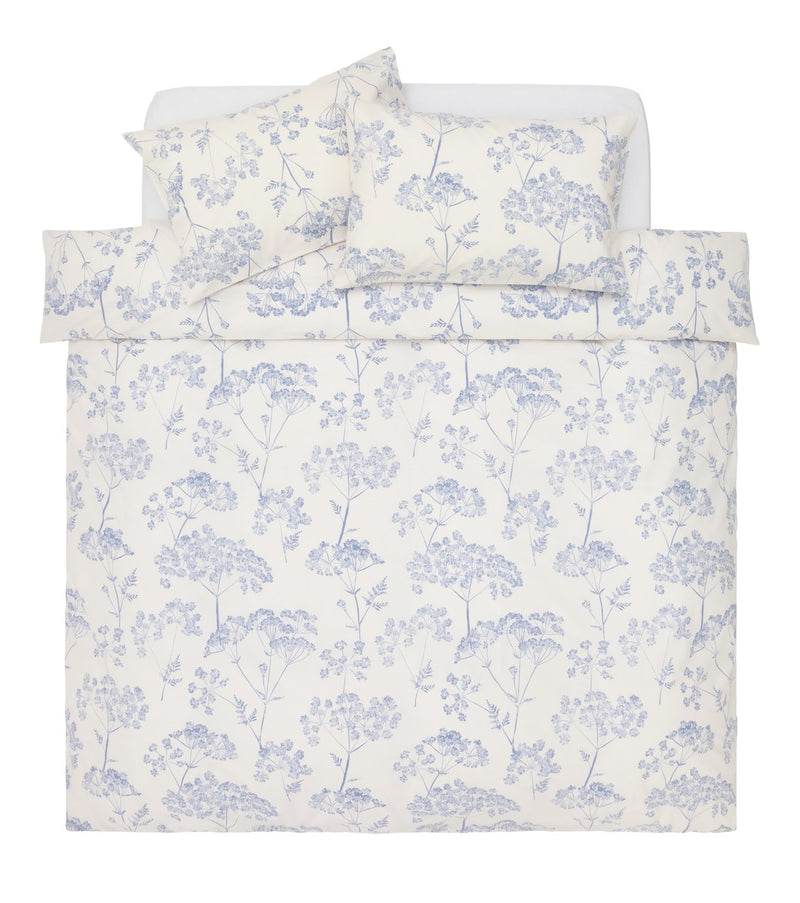Argos Home Cow Parsley Blue and White duvet set Single - British product